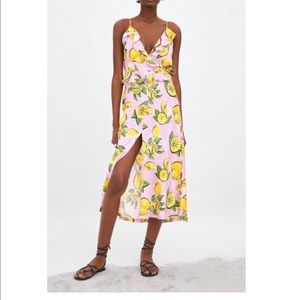 Zara lemon print top and skirt set
